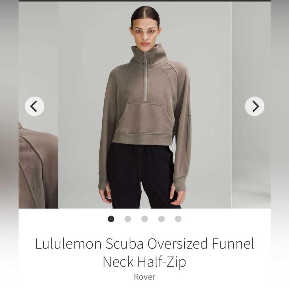 Lululemon scuba half zip hoodie color rover size xs/s